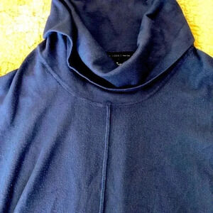 Joan Vass NY Blue Cowl Sweater